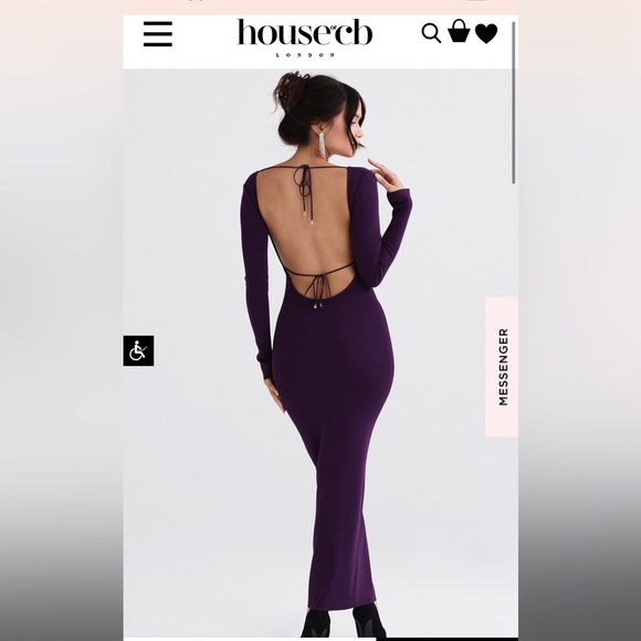 House of CB Dresses House Of Cb Keana Plunge Neck Long Sleeve